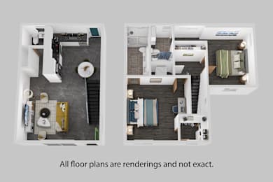 two views of a floor plan of a apartments floor plan