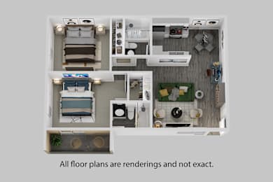 A floor plan of a house with a kitchen, living room, and bathroom.