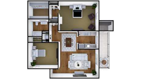 Two Bedroom One Bath