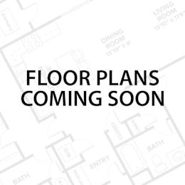 A floor plan of a house with a living room, dining room, and bathrooms.