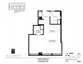 a floor plan of millenium apartments