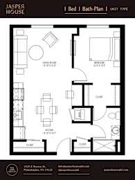  Floor Plan 1 Bed 1 Bath Plans 1-4