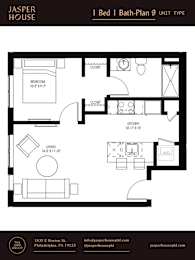  Floor Plan 1 Bed 1 Bath Plans 9-12