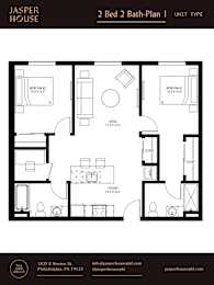  Floor Plan 2 Bed 2 Bath