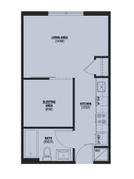 1 bed 1 bath A at The Commons On Ludlow Apartments, Philadelphia, PA