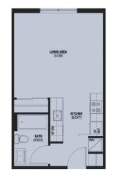 Studio 1 bath B at The Commons On Ludlow Apartments, Pennsylvania 19104