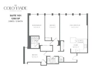 Floor Plan  SUITE 1101 - 1280 SF