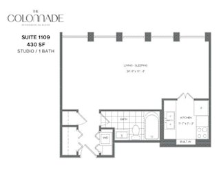 Floor Plan  SUITE 1109 - 430 SF