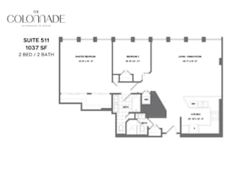 Floor Plan  SUITE 511 - 1037 SF