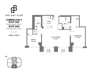 Floor Plan  Cumberland A 2bedroom floorplan