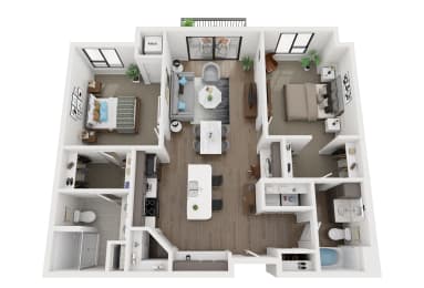 C1 Floor Plan at EagleRidge Plaza Residences, Fargo, ND, 58104