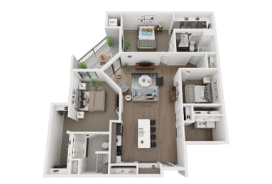 D Floor Plan at EagleRidge Plaza Residences, North Dakota