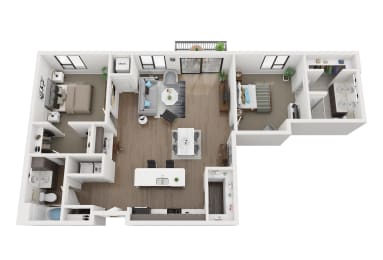 E Floor Plan at EagleRidge Plaza Residences, Fargo, North Dakota