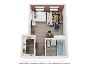 bedroom floor plan at the residences at silver hill in suitland, md