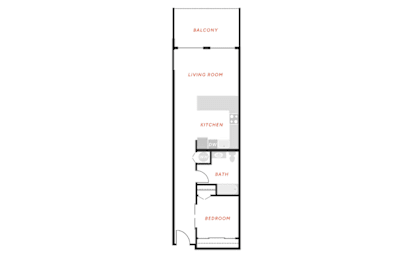 A floor plan of a house with labeled rooms.