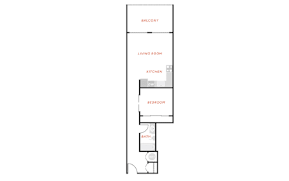A diagram of a house with labeled rooms.