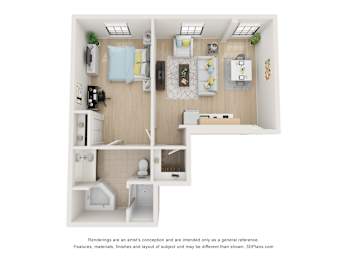 J1_Jacuzzi Floor Plan at Vision on Lombard, Maryland, 21201