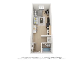 L1 Floor Plan at Vision on Lombard, Baltimore