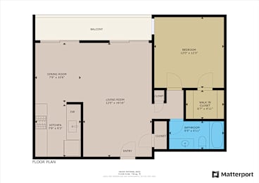 1 bed 1 bath A at Menlo Terrace Apartments, Los Angeles, CA