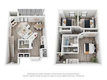  Floor Plan 3 Bed/ 2.5 Bath C1
