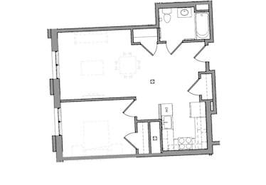 Floor Plan  One bedroom floor plan