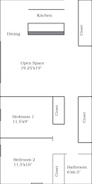 2BR|1B Falls Apt | River Falls