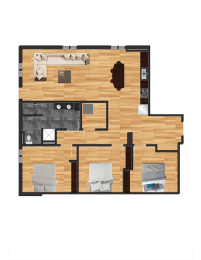 Hub, 3 Bedroom, La Crosse, Three Sixty