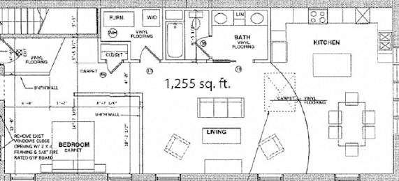 1BR1B Apartment  Downtown La Crosse Three Sixty