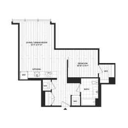  Floor Plan 1 Bed - 1 Bath | A05
