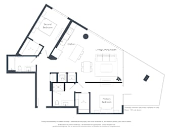 A black and white image of a house floor plan.