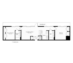  Floor Plan 2 Bedroom - 2 Bath | b15 - Weiler