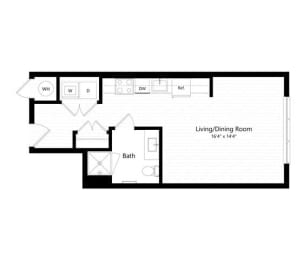  Floor Plan Studio | s05m (Income Restricted, IZ Program)