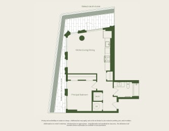 A02 Floor Plan  at The Grace and Reva, Arlington, VA, 22202