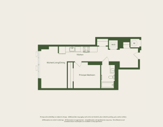AJ10 Floor Plan at The Grace and Reva, Arlington, Virginia