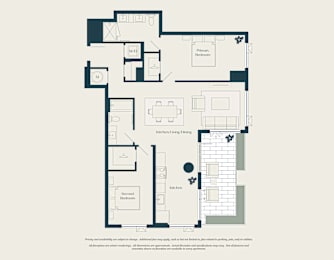 A floor plan of a house with labeled rooms such as "WWD" and "Rachy Ring Dining".