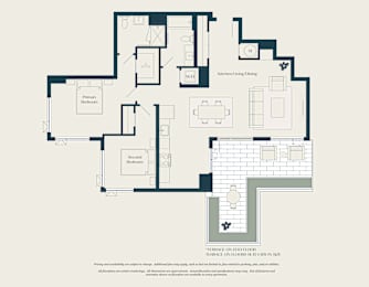 A floor plan of a house with labeled rooms such as "Kitchen," "Dining Room," and "Living Room."