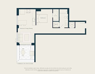 A floor plan of a house with labeled rooms such as "W.D." and "Kitchen/King/Dining".