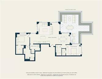 A floor plan of a house with rooms labeled, such as "Laundry/Washing" and "Second Bedroom."