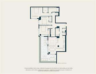 A floor plan of a building with rooms labeled in a non-English language.