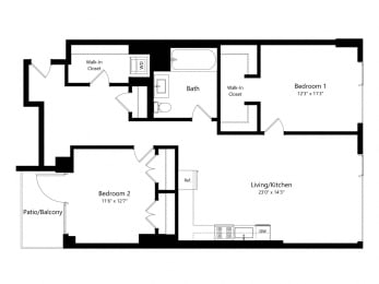  Floor Plan 1205 Collection - 2 Bed - 1 Bath | Bj7