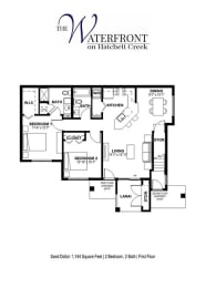 the floor plan of the waterfront on hattcher creek