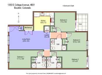 Floor Plan  1350 College Unit #201 Floor Plan