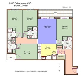 Floor Plan  1350 College Unit #205 Floor Plan