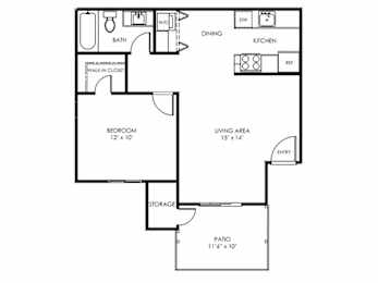 A black and white image of a floor plan for a house.