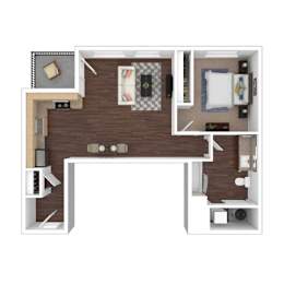 Robin Floor Plan at B Street Lohi Apartments, Denver, CO
