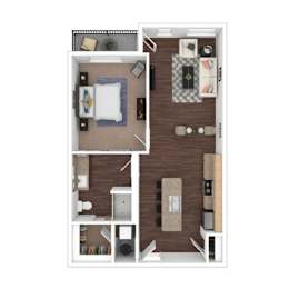 Wren Floor Plan at B Street Lohi Apartments, Denver, CO