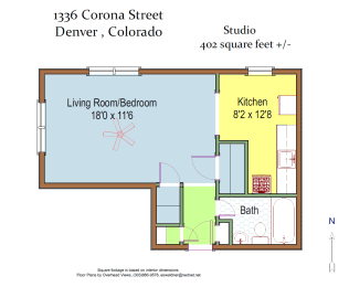 Floor Plan  1336 Corona Studio Floorplan