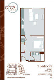 Floor Plan  1x1 A21.1