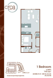 Floor Plan  1x1 A28.1