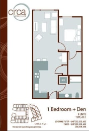 Floor Plan  1x1 A9.1
